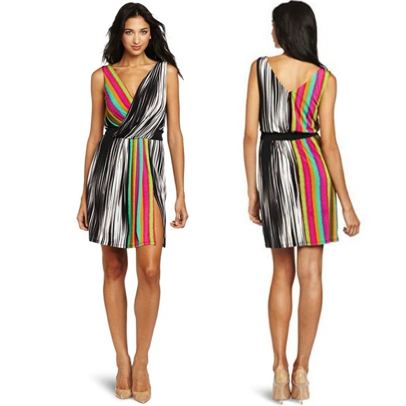 Maggy London Dresses & Skirts - Maggy London Rainbow Striped DRess